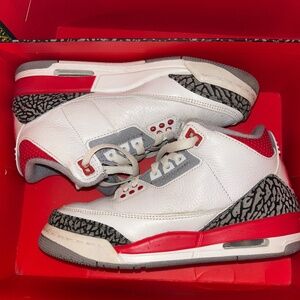 Air Jordan 3 Retro (GS) white/fire red-black youth 5.5